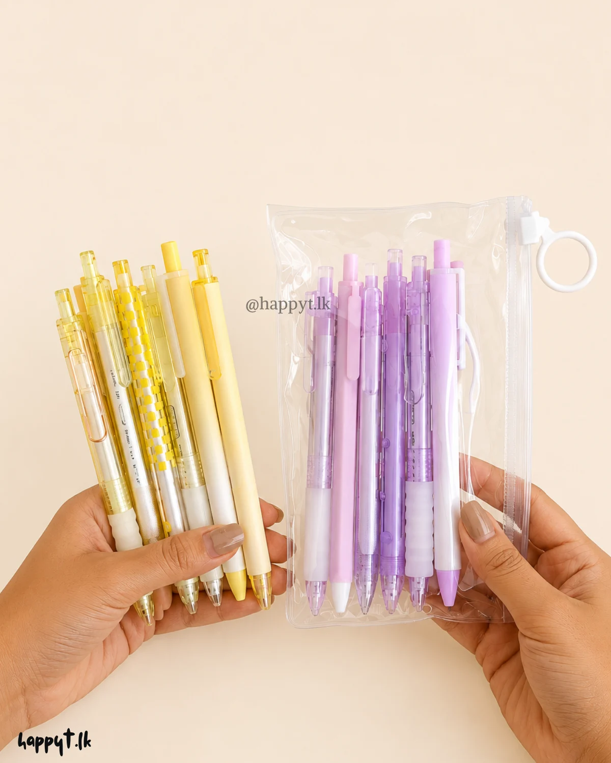 Cute black gel pen set - 6pcs - Image 3