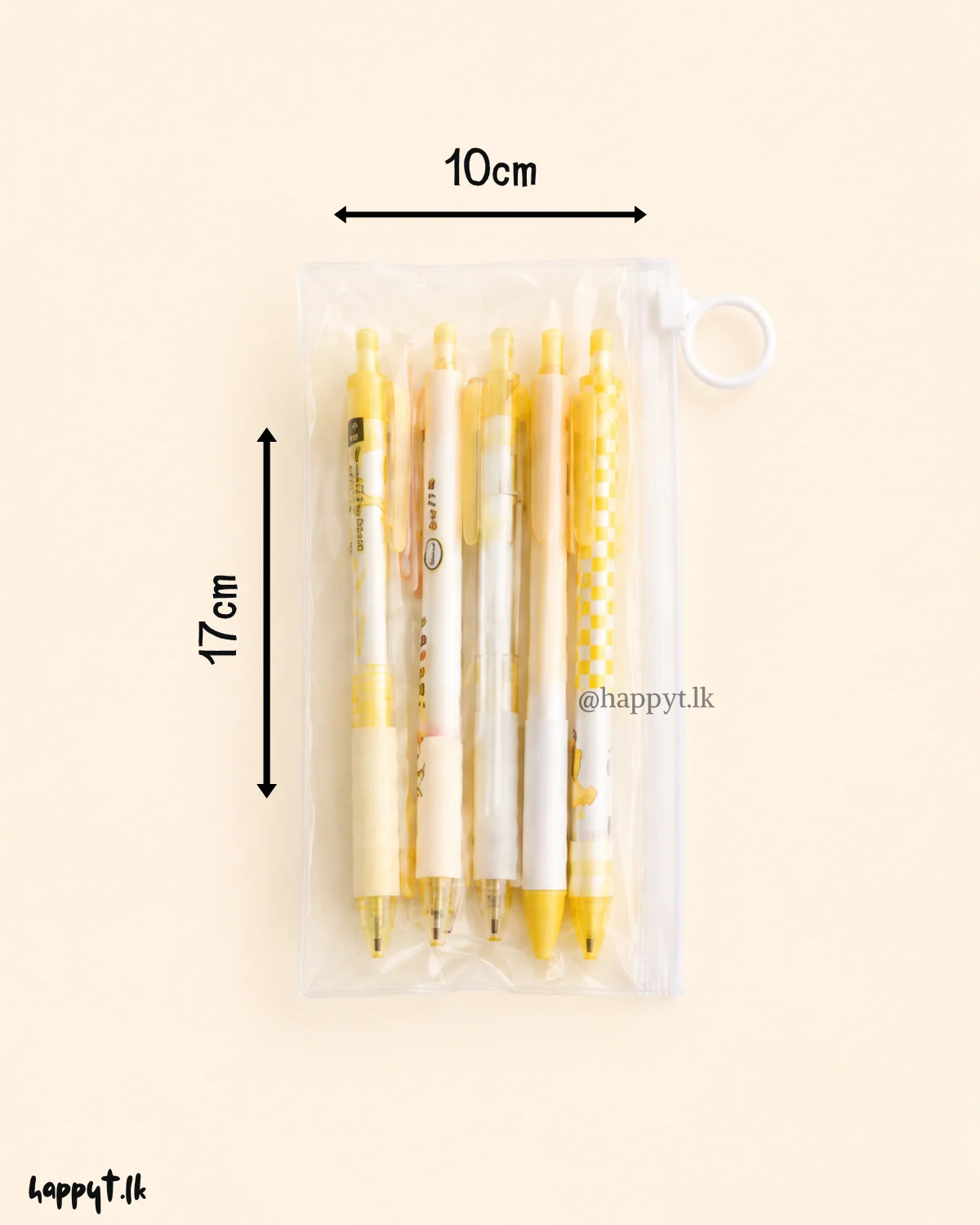 Cute black gel pen set - 6pcs - Image 2