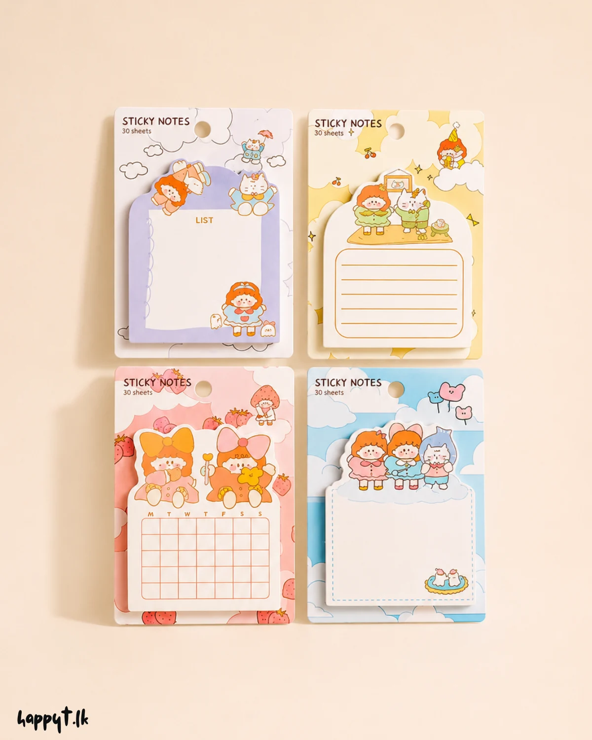 Cartoon Girl Sticky Note (30 sheets)