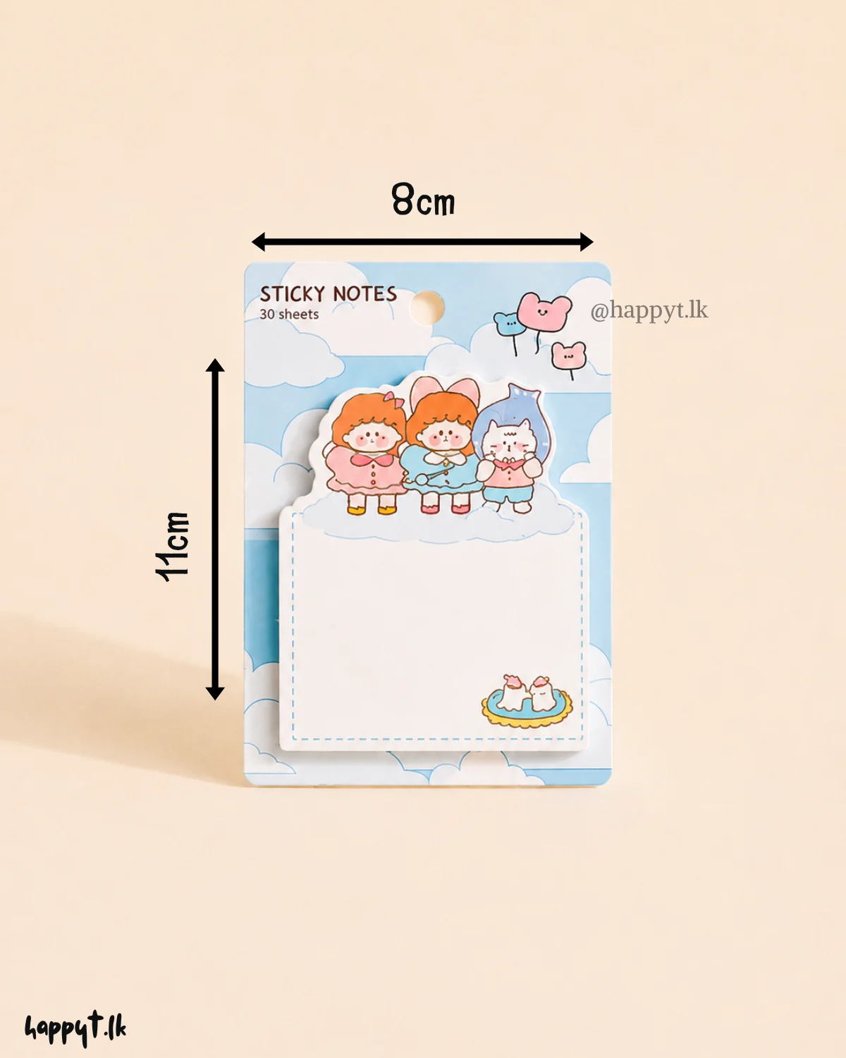 Cartoon Girl Sticky Note (30 sheets) - Image 2