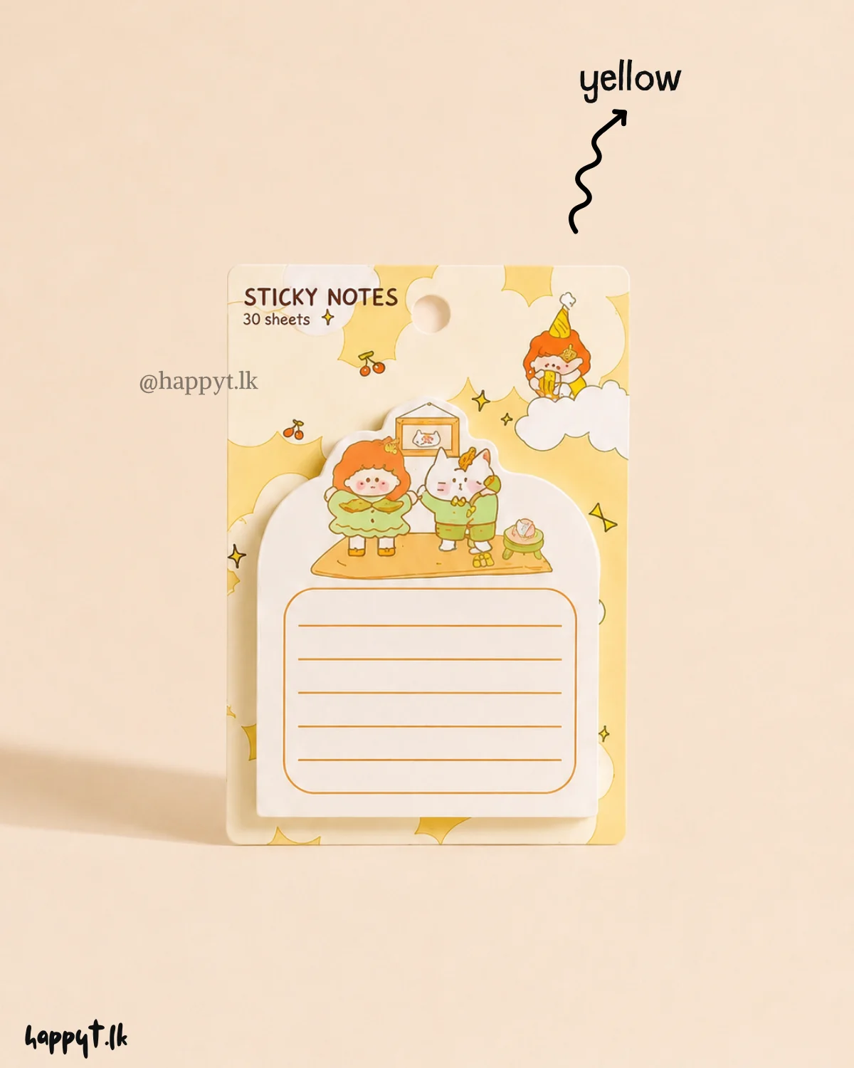 Cartoon Girl Sticky Note (30 sheets) - Image 4