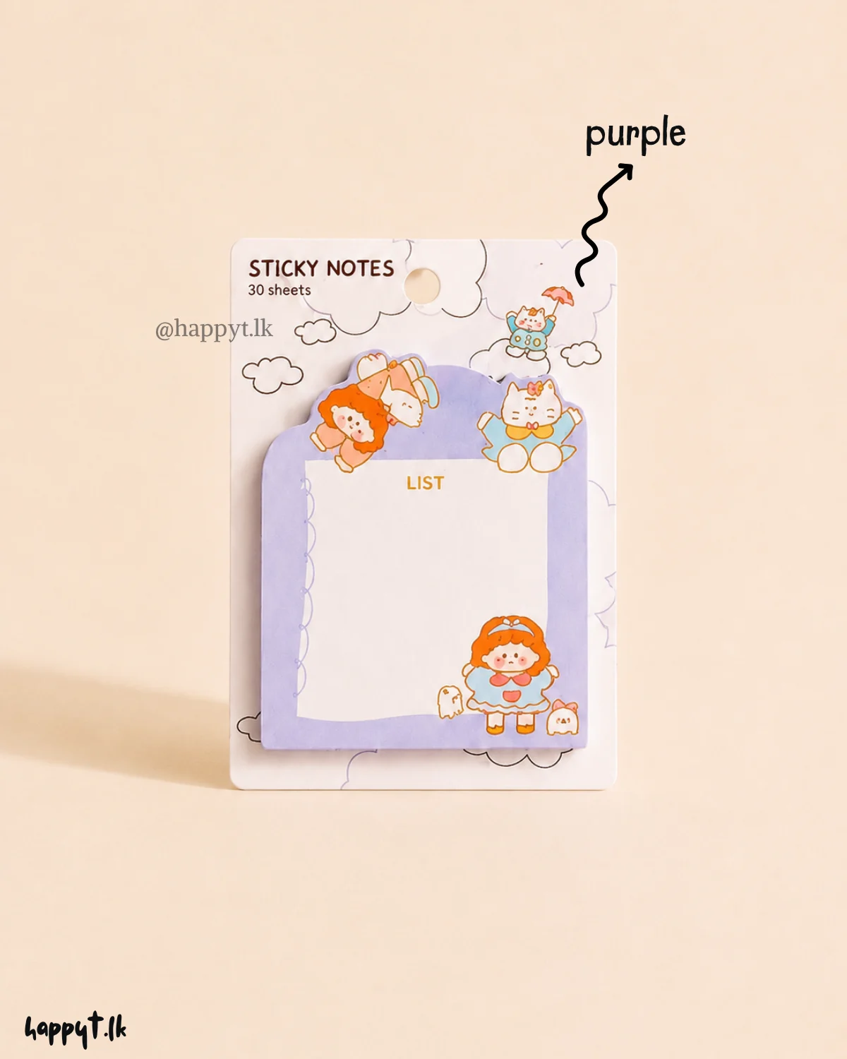 Cartoon Girl Sticky Note (30 sheets) - Image 5