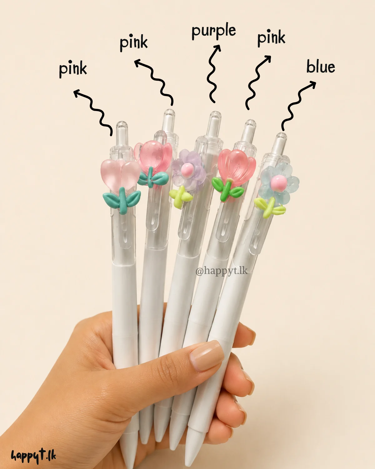 Cute Mini flower gel pen-Black color (1pcs) - Image 2