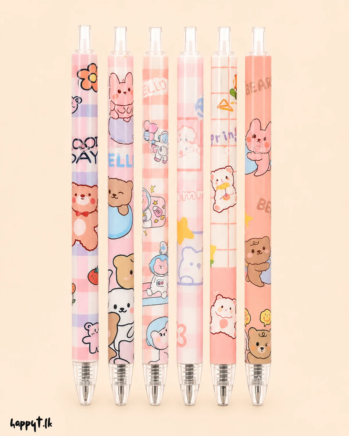 Kawaii Cartoon Gel Pen – Black
